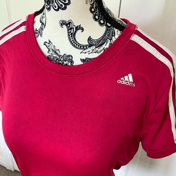 Girls hot pink Adidas climacool top - Picture 2 of 3